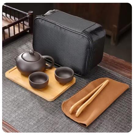 Purple Clay Travel Tea Set Out - Korean Tea Set 评论和价格