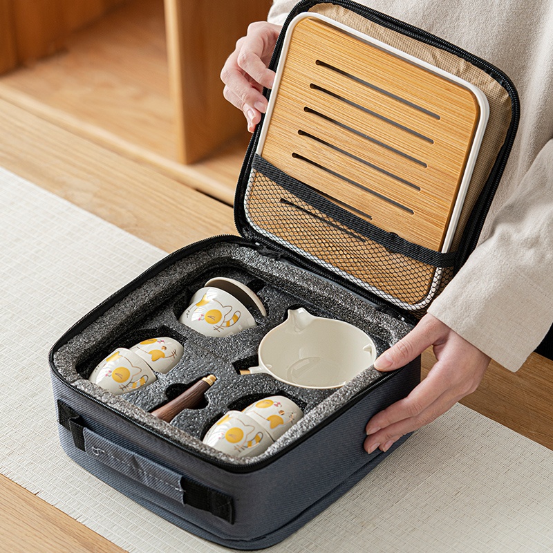 Portable Glass Ceramic Chinese - Korean Tea Set 评论和价格
