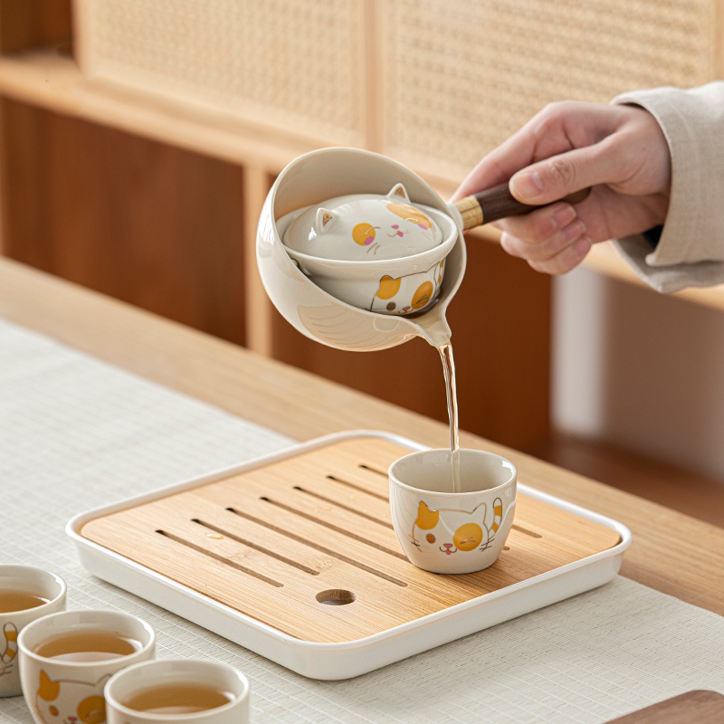 Portable Glass Ceramic Chinese - Korean Tea Set 评论和价格