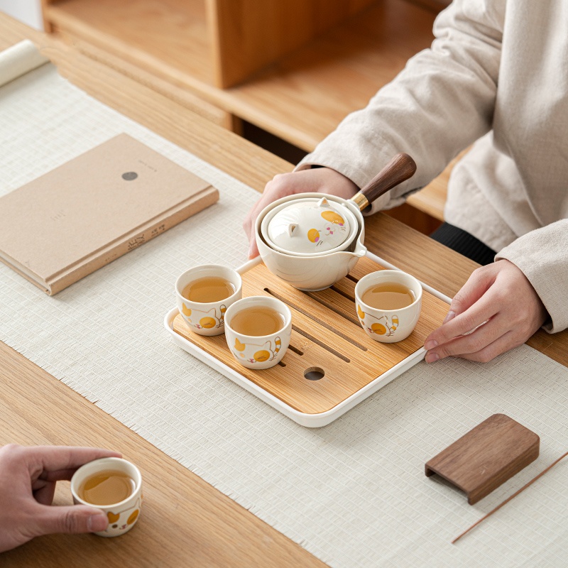 Portable Glass Ceramic Chinese - Korean Tea Set 评论和价格