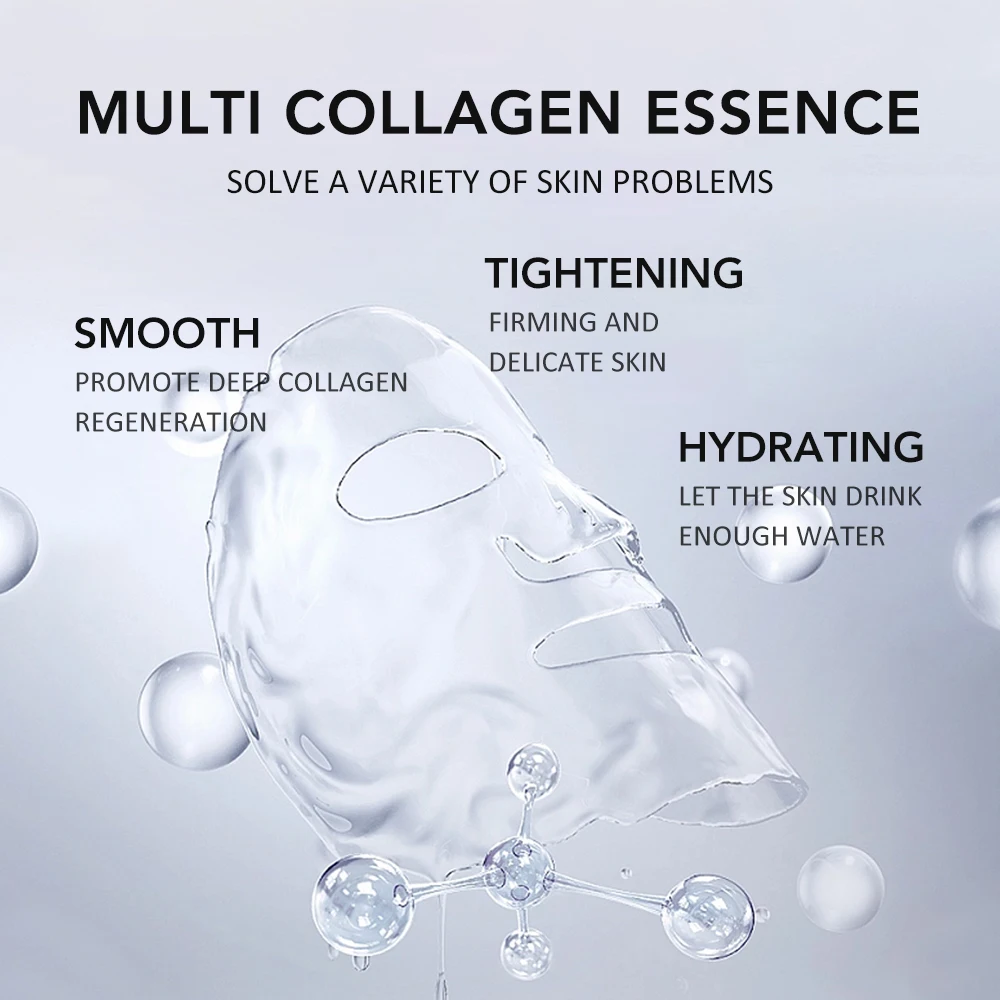 5PCS Collagen Face Masks Deep  - Sheet Mask Collagen 评论和价格