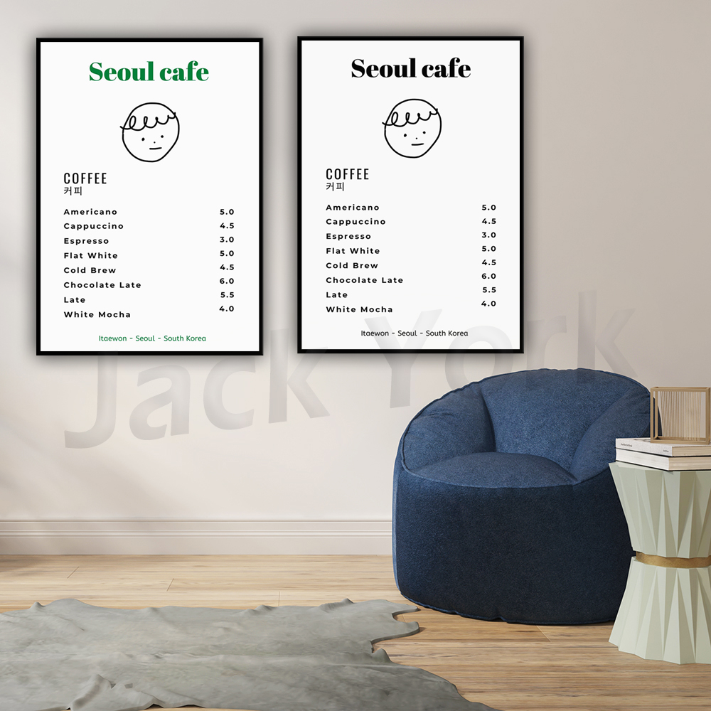 Seoul Cafe Print Wall Art Prin - South Korea Lifestyle 评论和价格