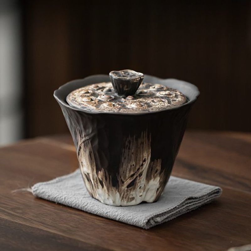 200ml Handmade Embossed Lotus  - Korean Tea Set 评论和价格