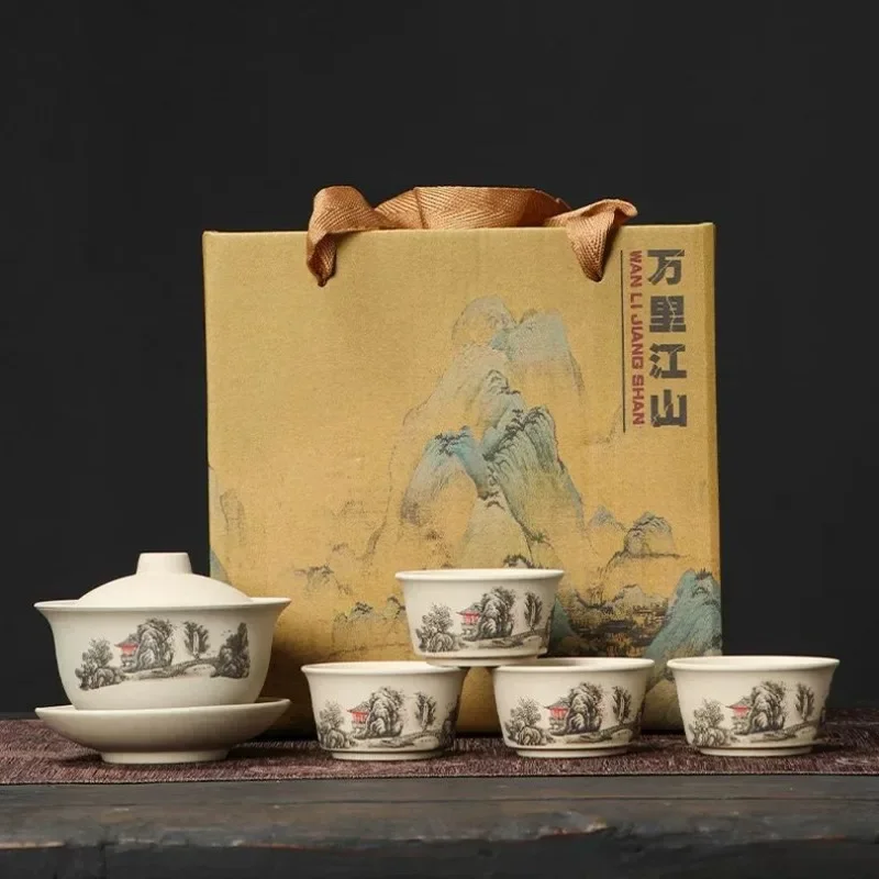 Stoneware Kungfu TeaSet - Sanc - Korean Tea Set 评论和价格
