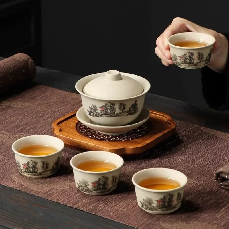 Stoneware Kungfu TeaSet - Sanc - Korean Tea Set 评论和价格