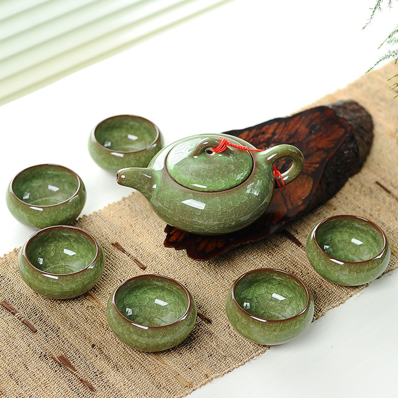 7pcs Ceramic Tea Set with Ice  - Korean Tea Set 评论和价格