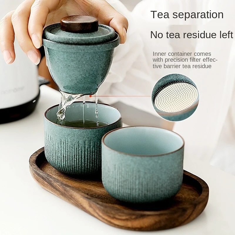 Travel Kung Fu Tea Set Outdoor - Korean Tea Set 评论和价格